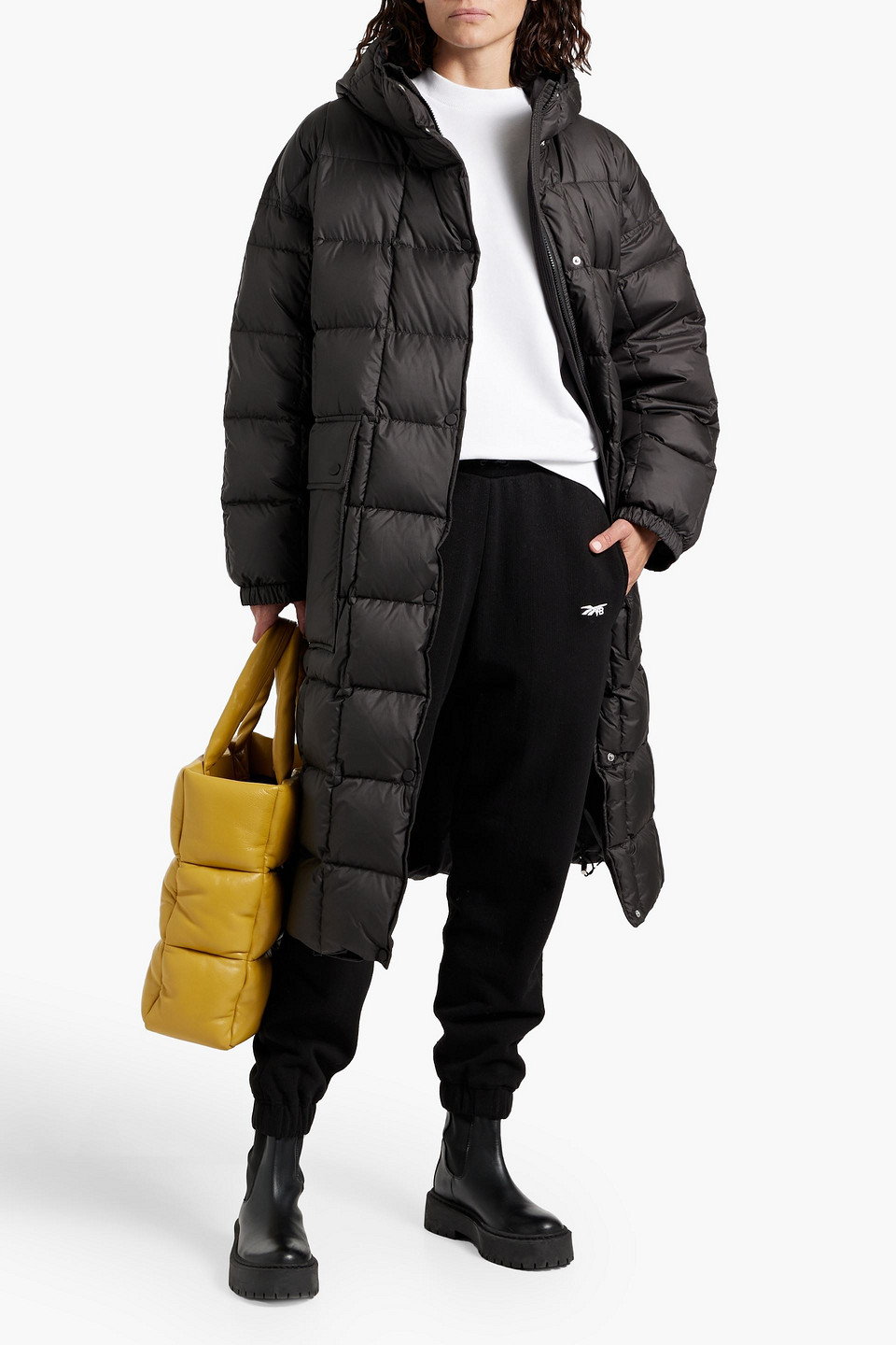 STAND STUDIO DARLENE QUILTED SHELL HOODED DOWN COAT