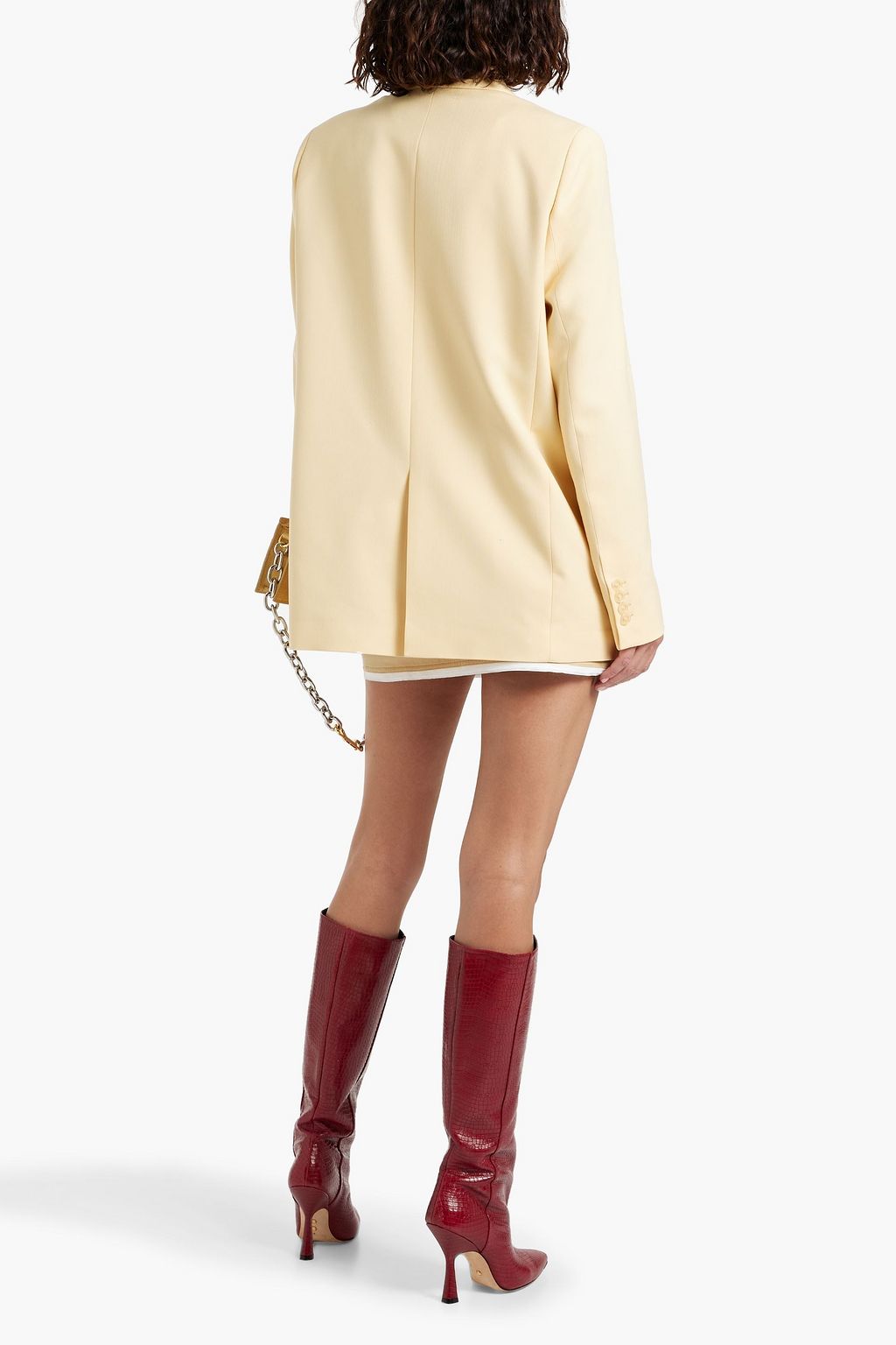 ACNE STUDIOS Double-breasted grain de poudre blazer