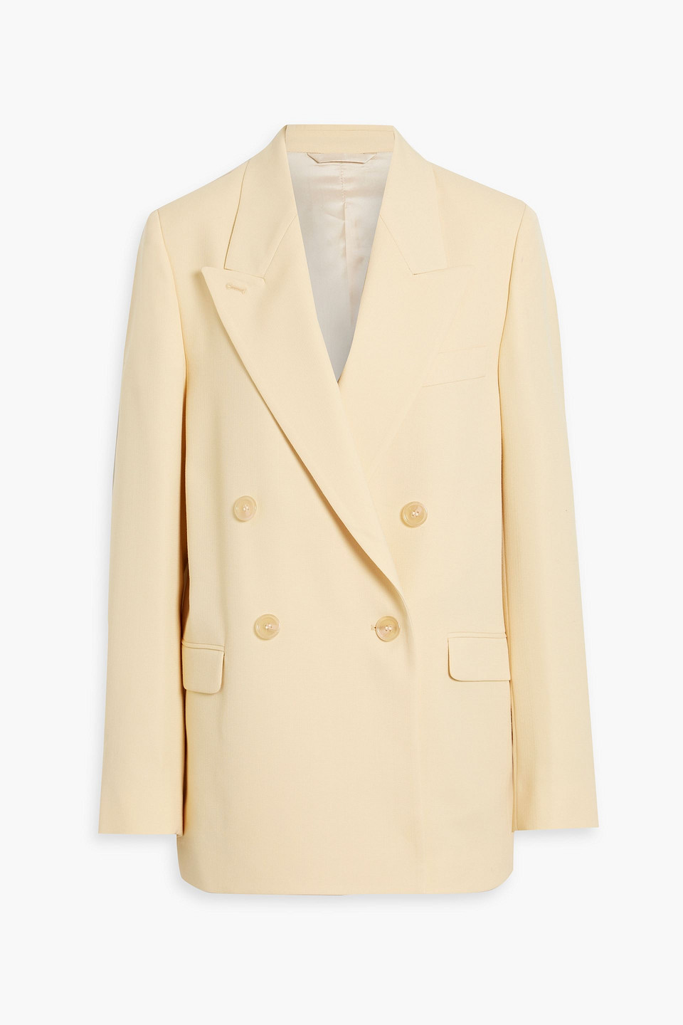 Double-breasted grain de poudre blazer