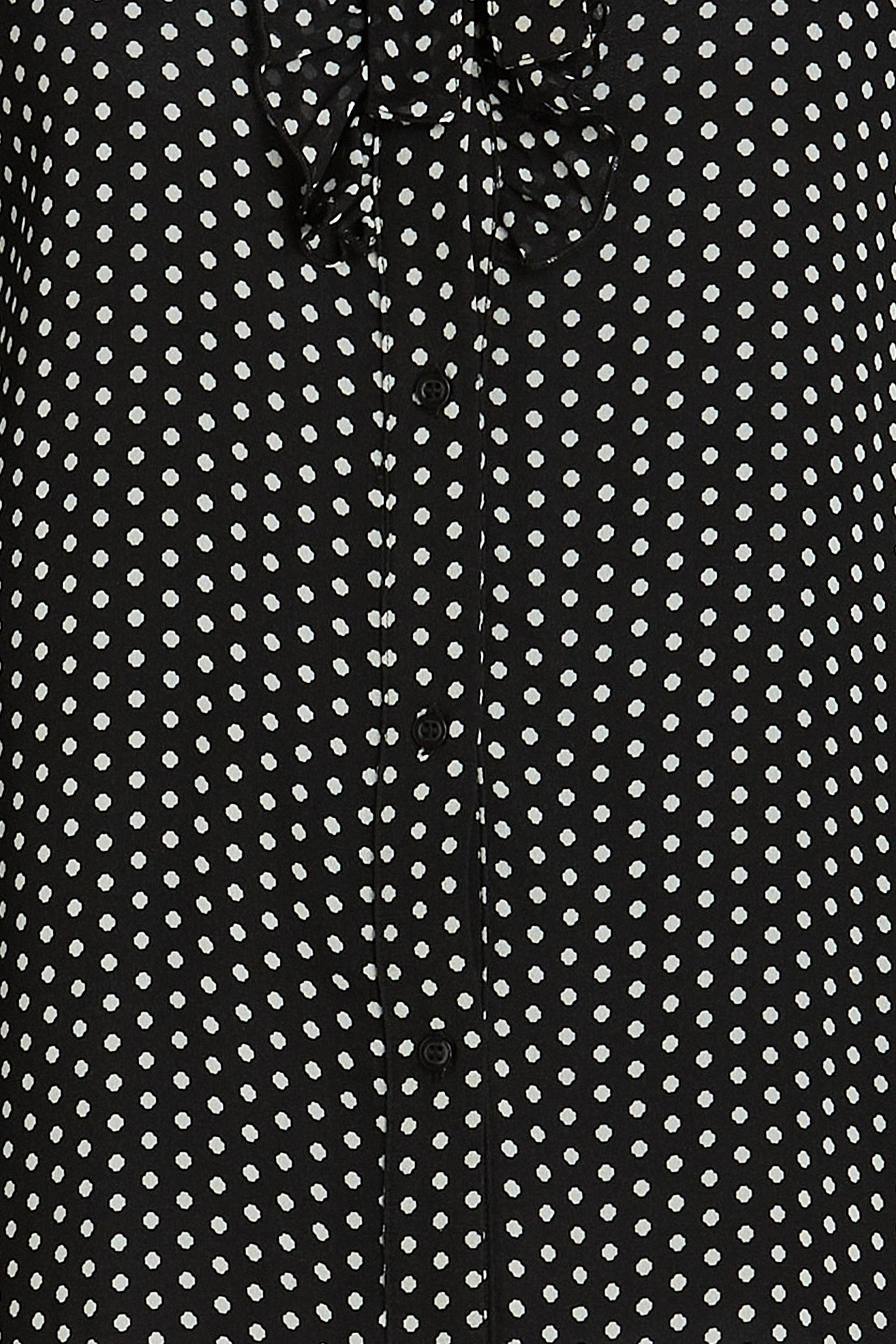 MAJE Pussy-bow polka-dot georgette blouse thumbnail
