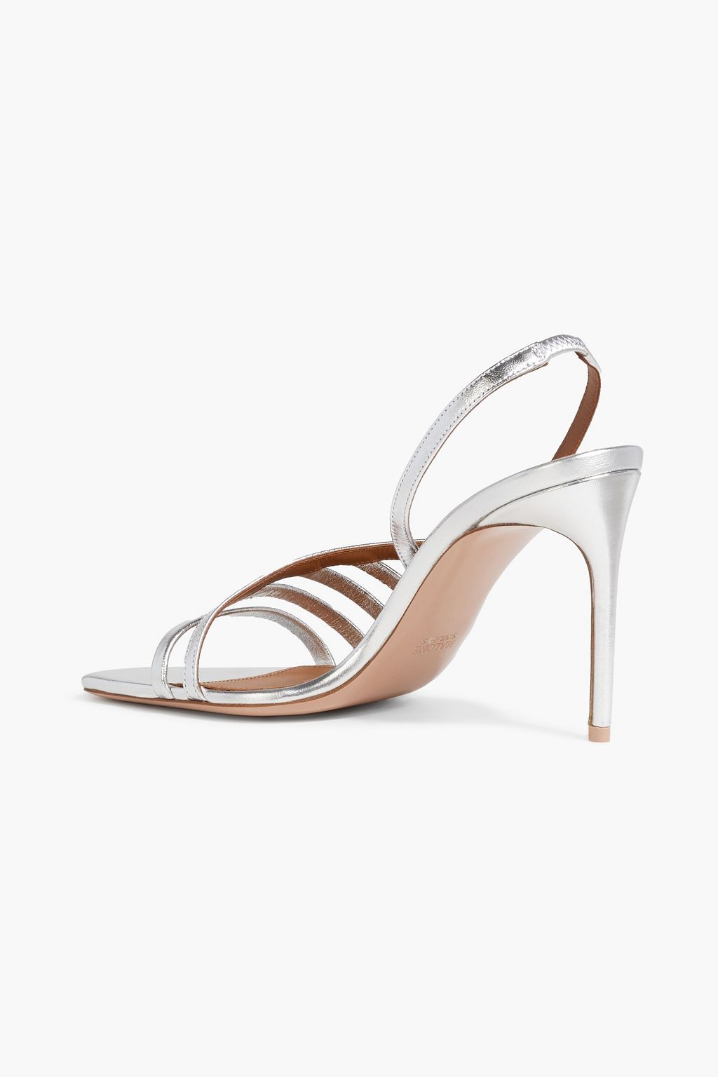 MALONE SOULIERS صندل Ama من الجلد بلون معدني ومزود بحزام خلفي