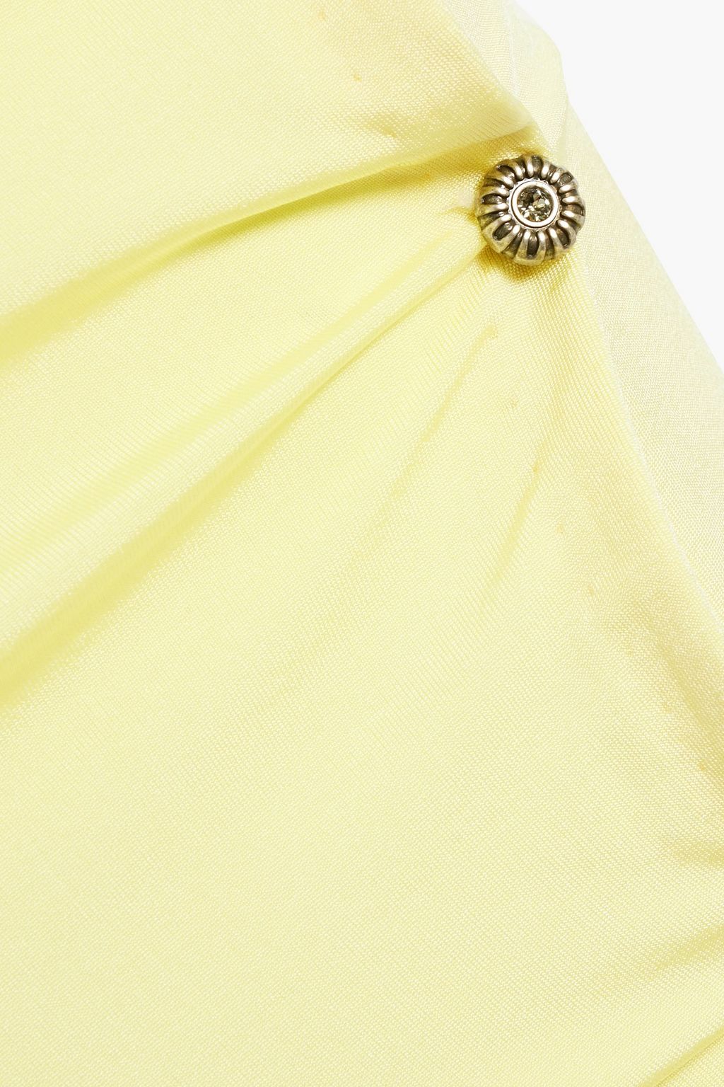 ACNE STUDIOS Embellished ruched cutout stretch-jersey midi skirt