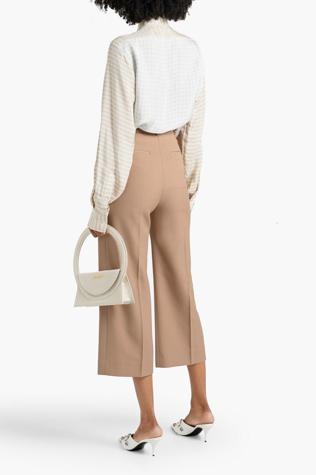 ACNE STUDIOS Cropped grain de poudre wide-leg pants