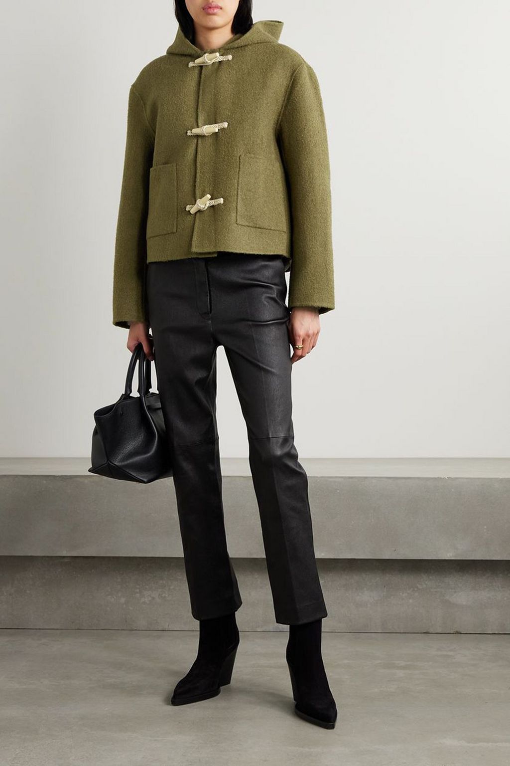 TOTEME Wool-blend felt hooded jacket
