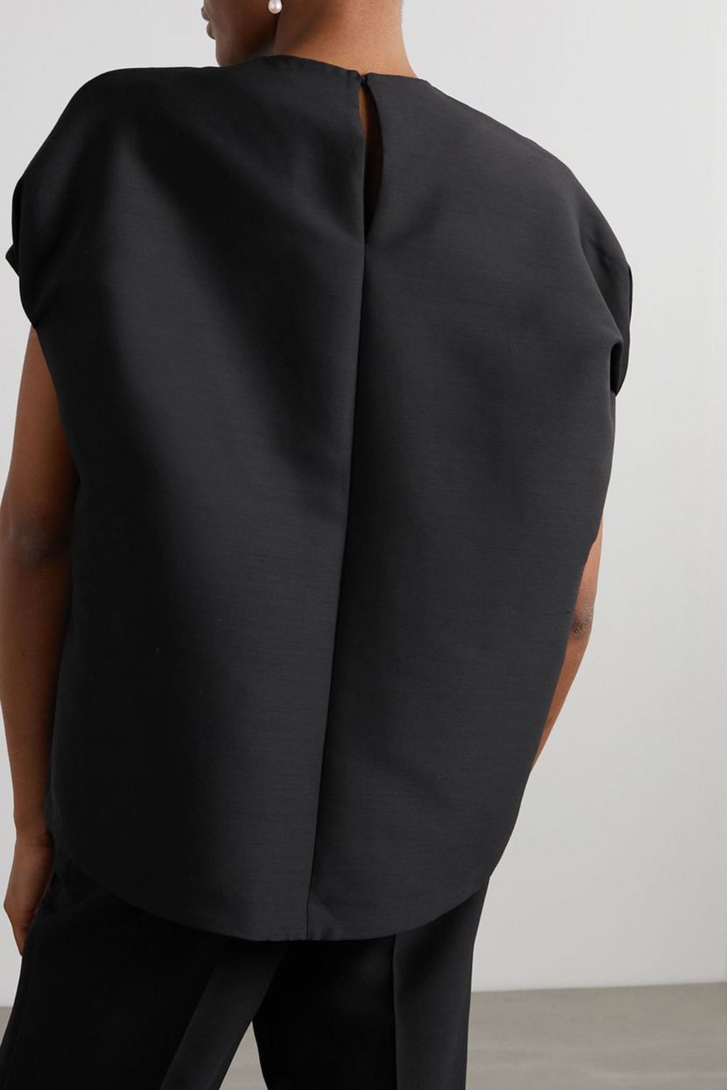 TOTEME Gathered duchesse-satin top
