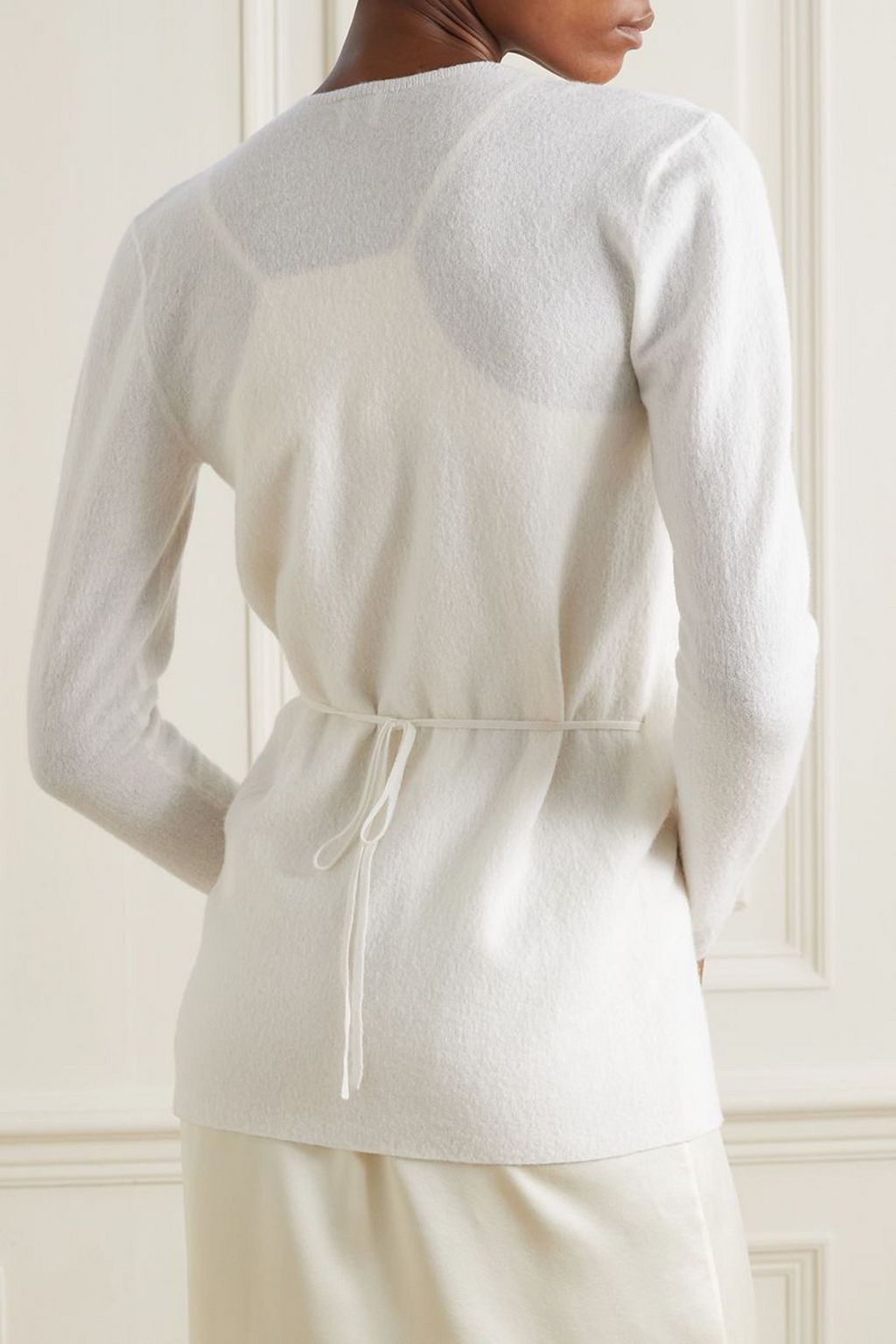 TOTEME Tie-detailed wool wrap cardigan