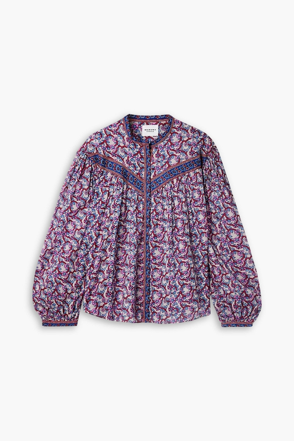 Isabel Marant Étoile Salika Floral-print Cotton-voile Blouse In Blush