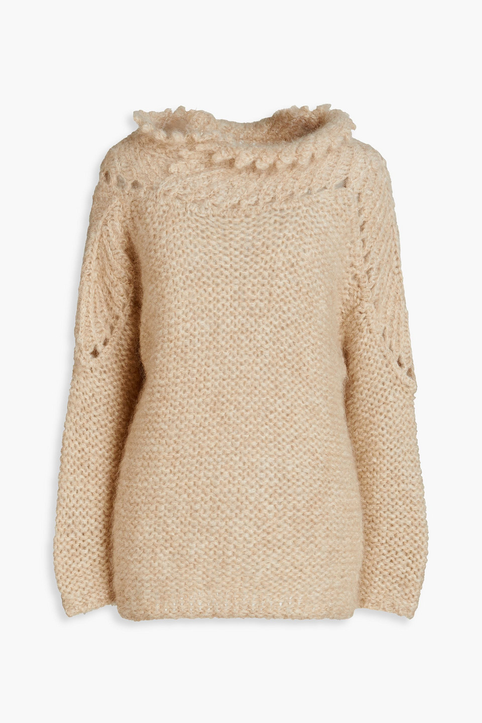 Gentryportofino - Brushed mohair-blend turtleneck sweater - Neutral - IT 38