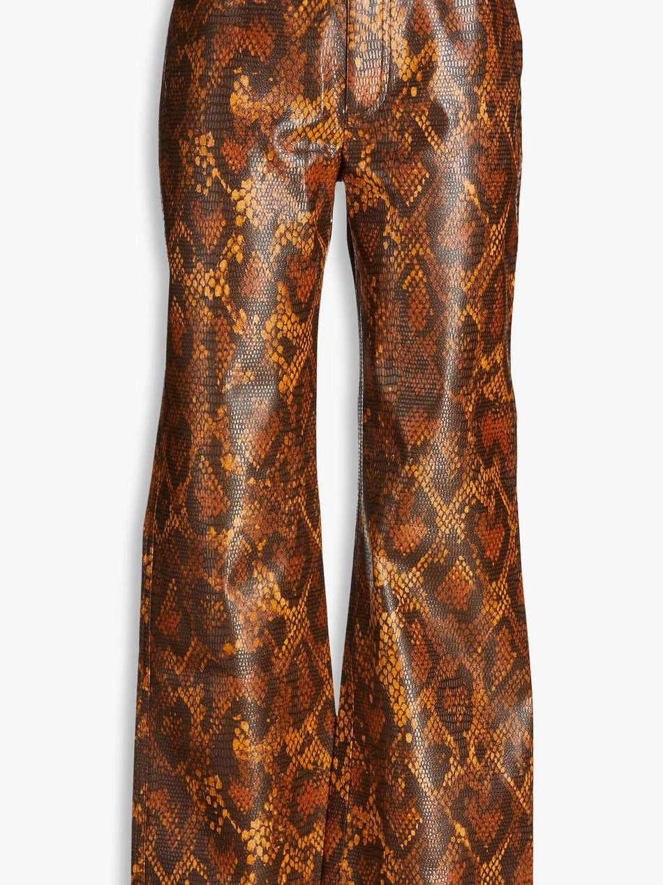 camma faux snake-effect leather straight-leg pants