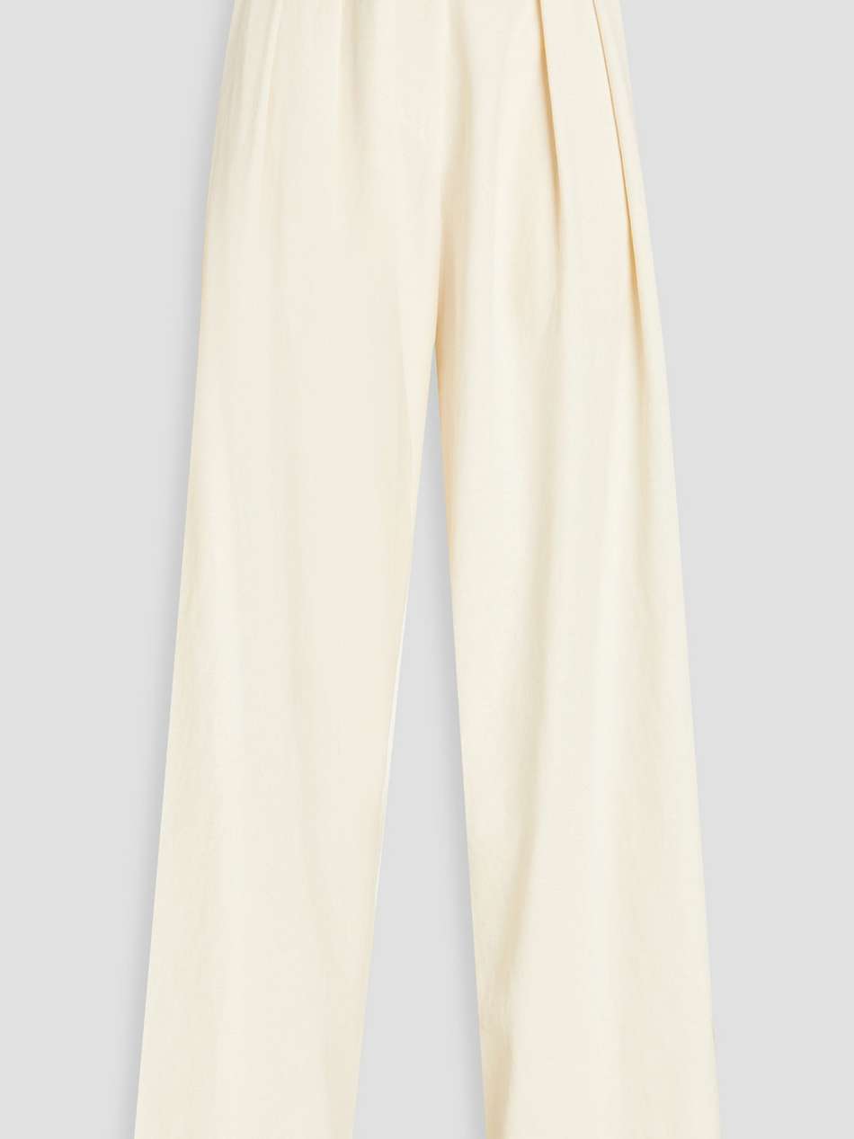 marika slub woven wide-leg pants