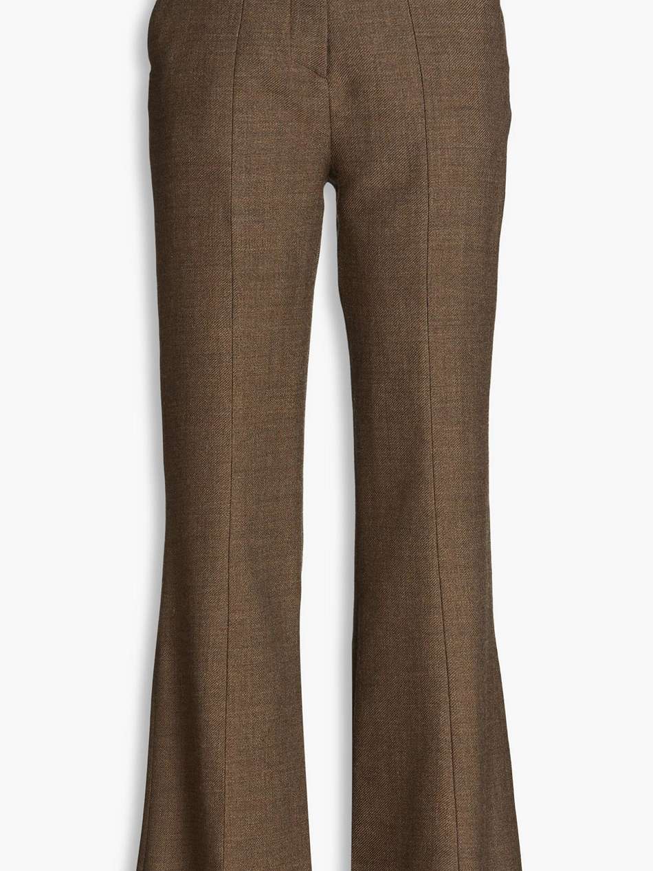 wool-tweed flared pants