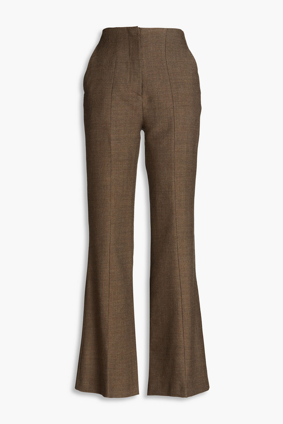 Wool-tweed flared pants