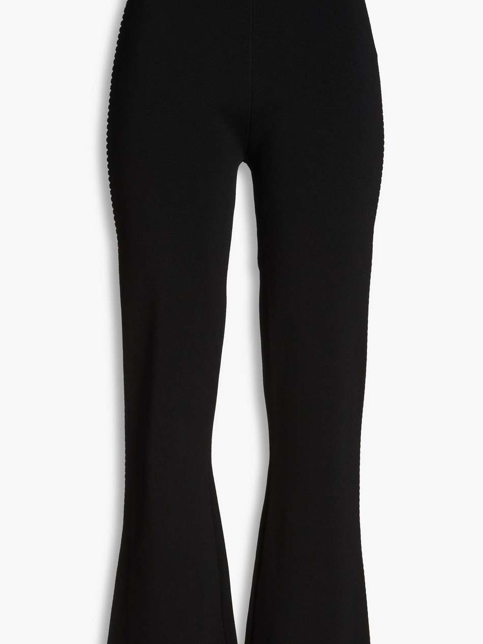 striped stretch-knit kick-flare pants