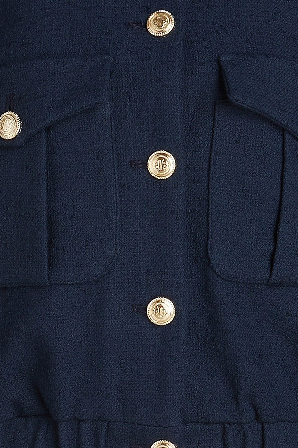 Maje Vitalys Hooded Cropped Jacket In Navy