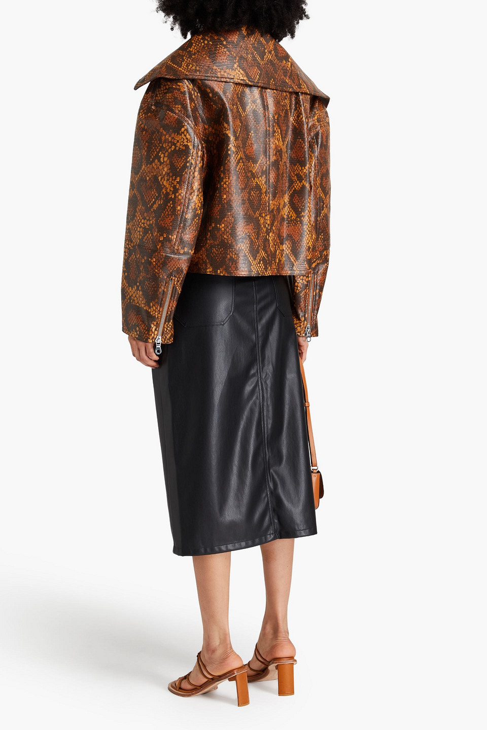  Nanushka - Bikerjacke Mit Schlangenprint - Animal-print - S 