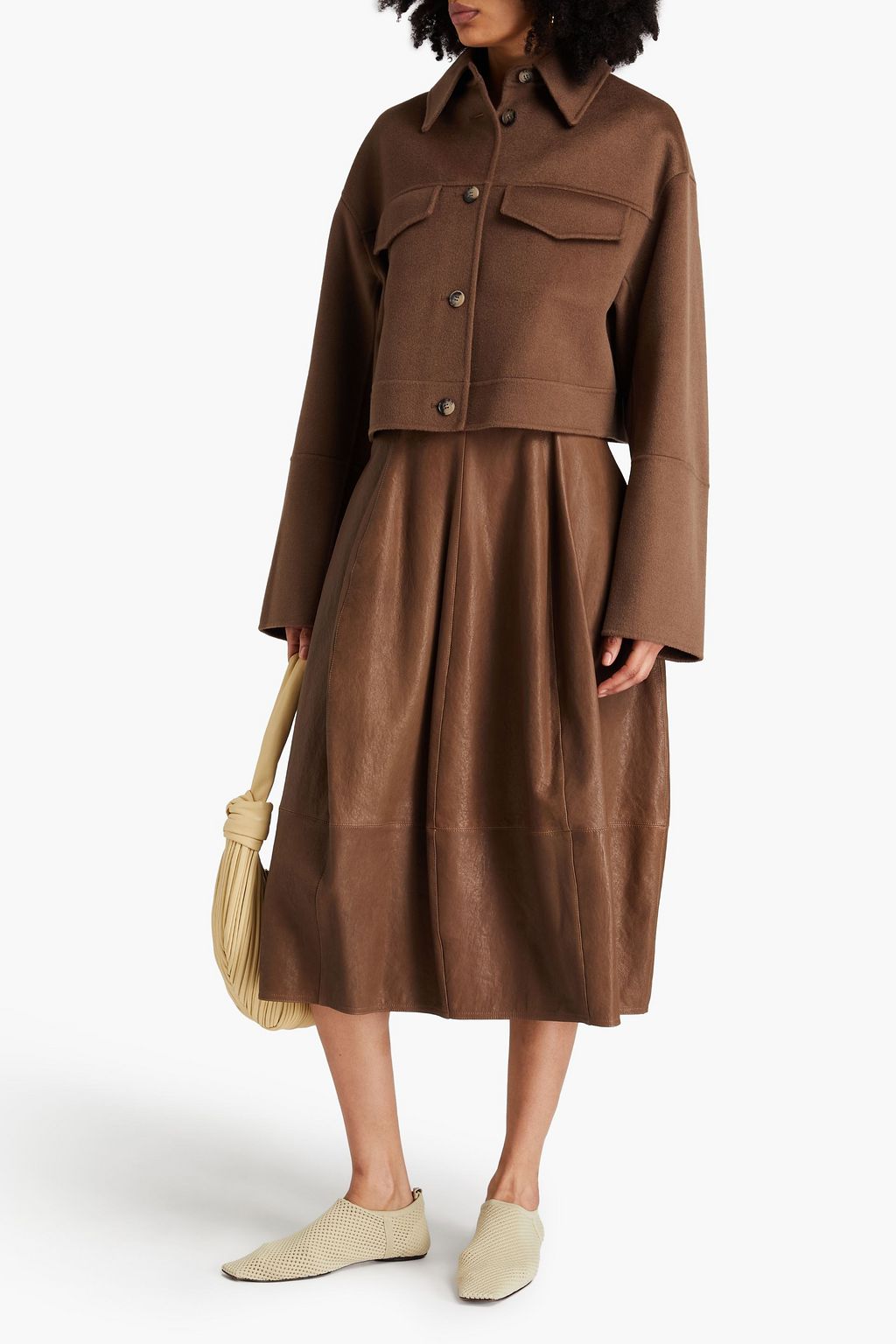 NANUSHKA Wool and silk-blend felt jacket