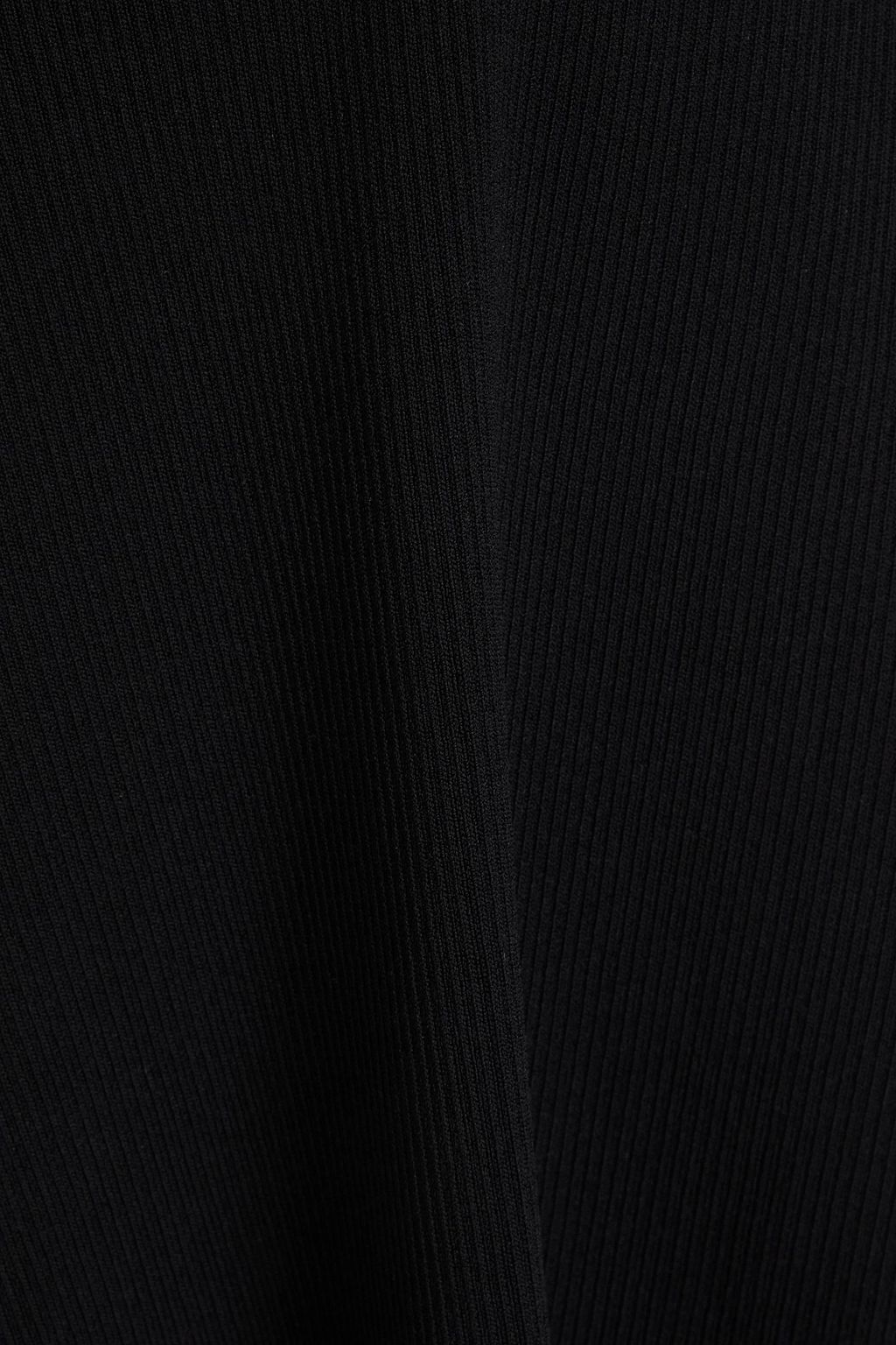 MAJE Cutout ribbed-knit mini dress