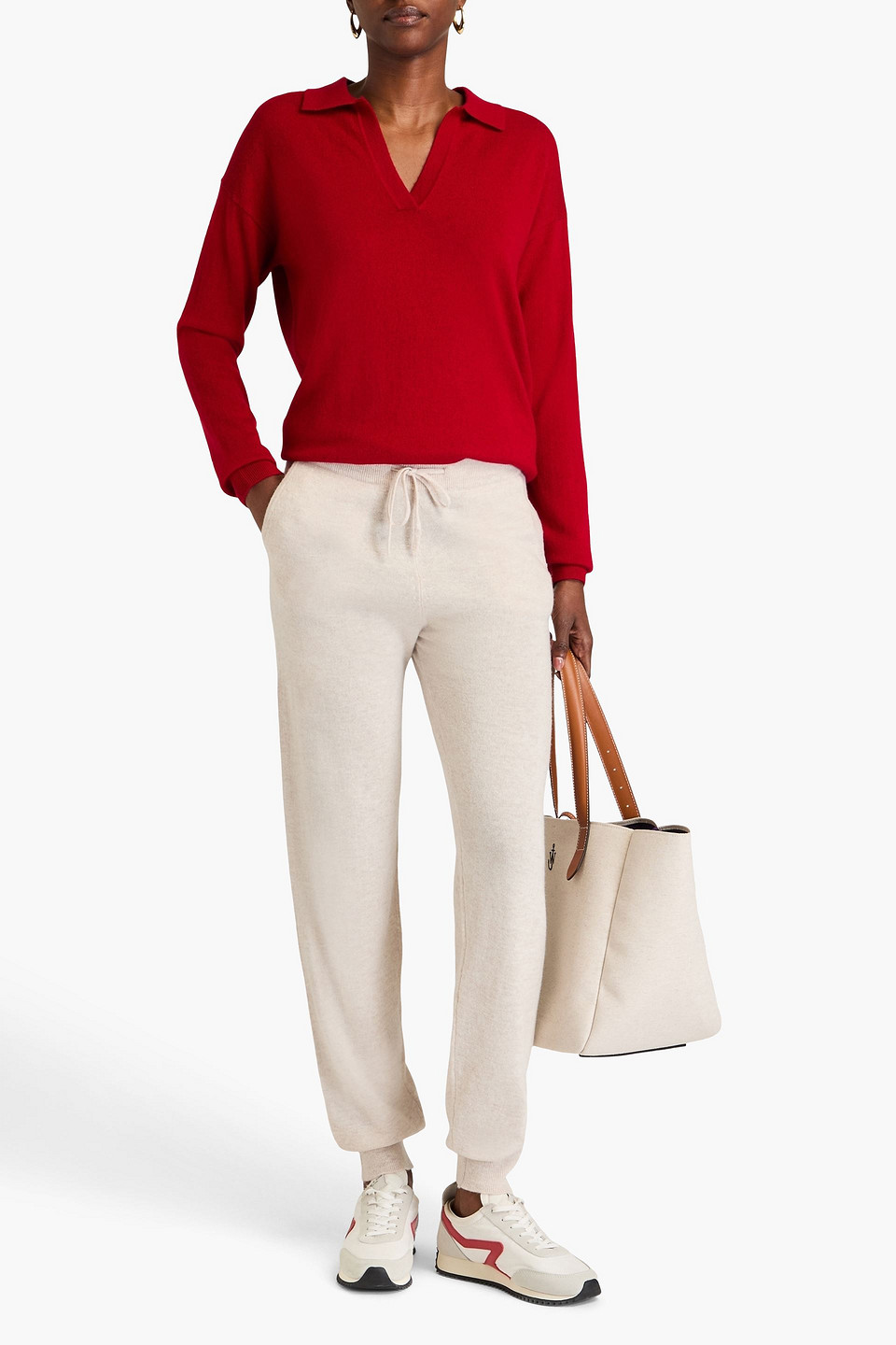 CHINTI & PARKER WOOL AND CASHMERE-BLEND POLO SWEATER