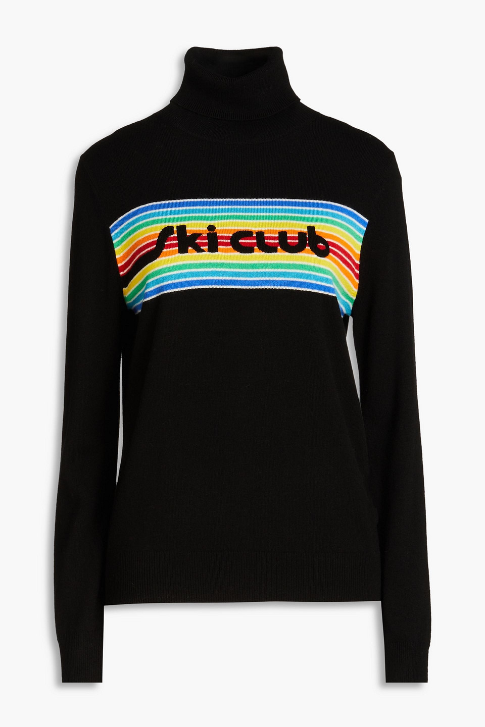 Chinti & Parker Wool-cashmere Ski Club Sweater In Black