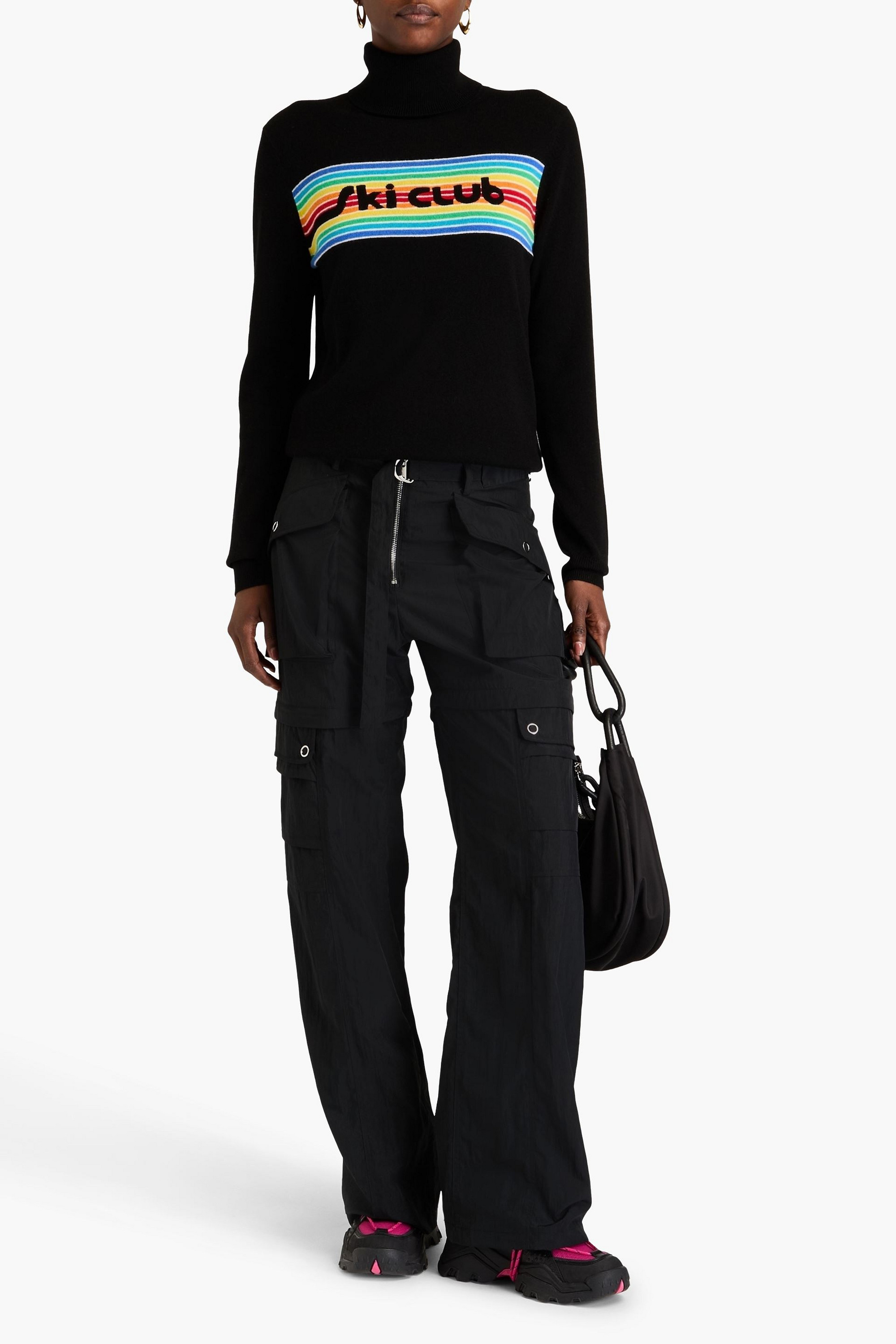 CHINTI & PARKER Intarsia wool and cashmere-blend turtleneck sweater