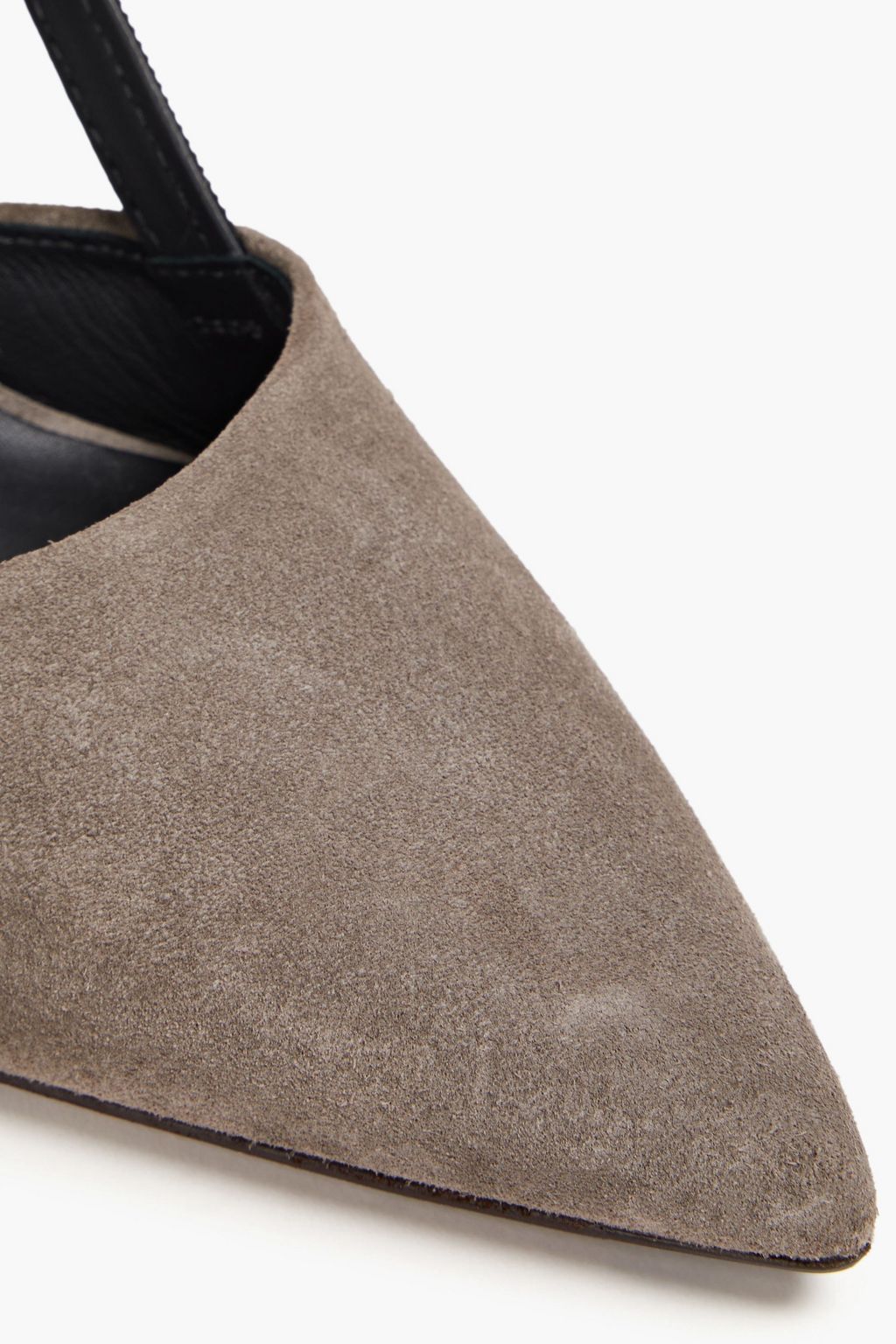 BRUNELLO CUCINELLI Bead-embellished suede slingback pumps