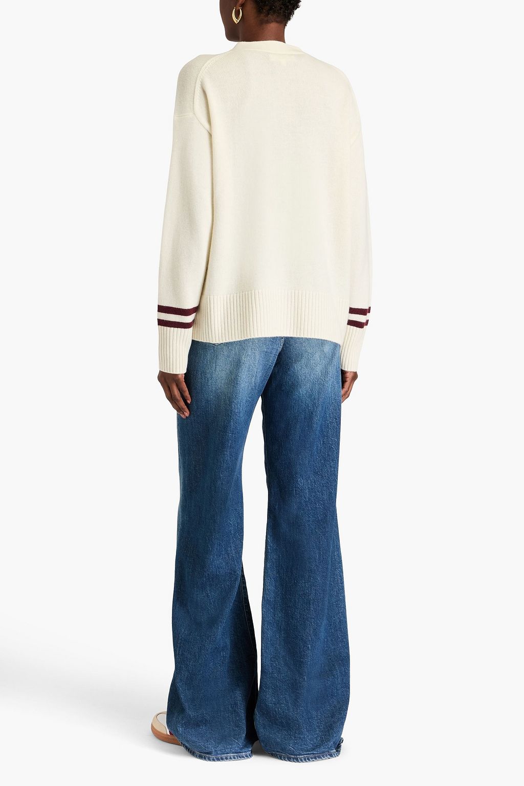 CHINTI & PARKER Varsity wool and cashmere-blend cardigan
