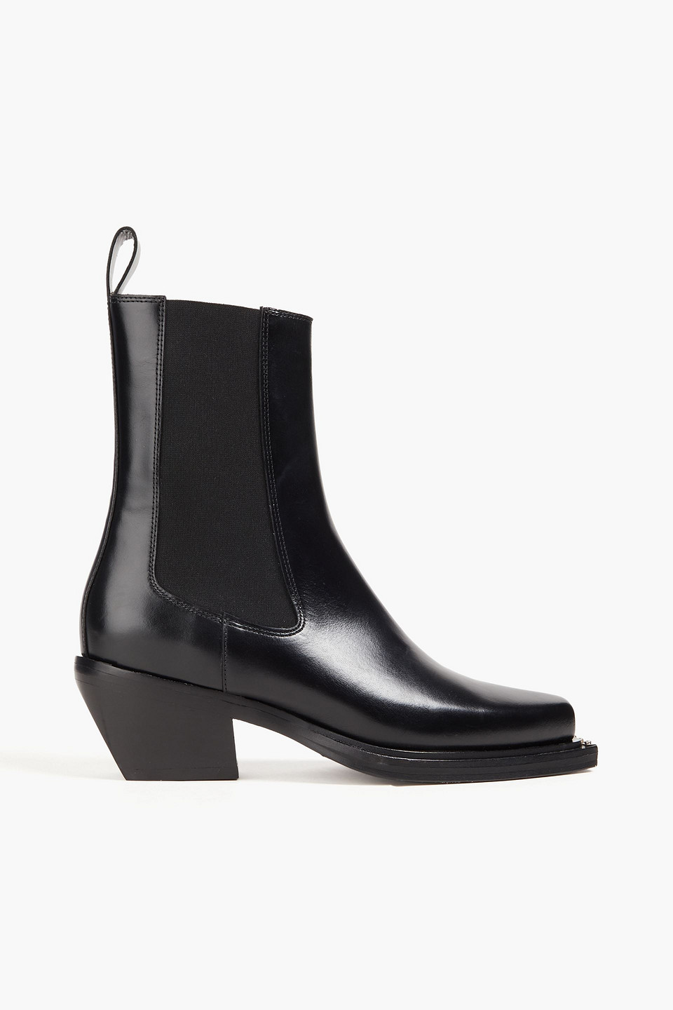 Embellished leather ankle boots