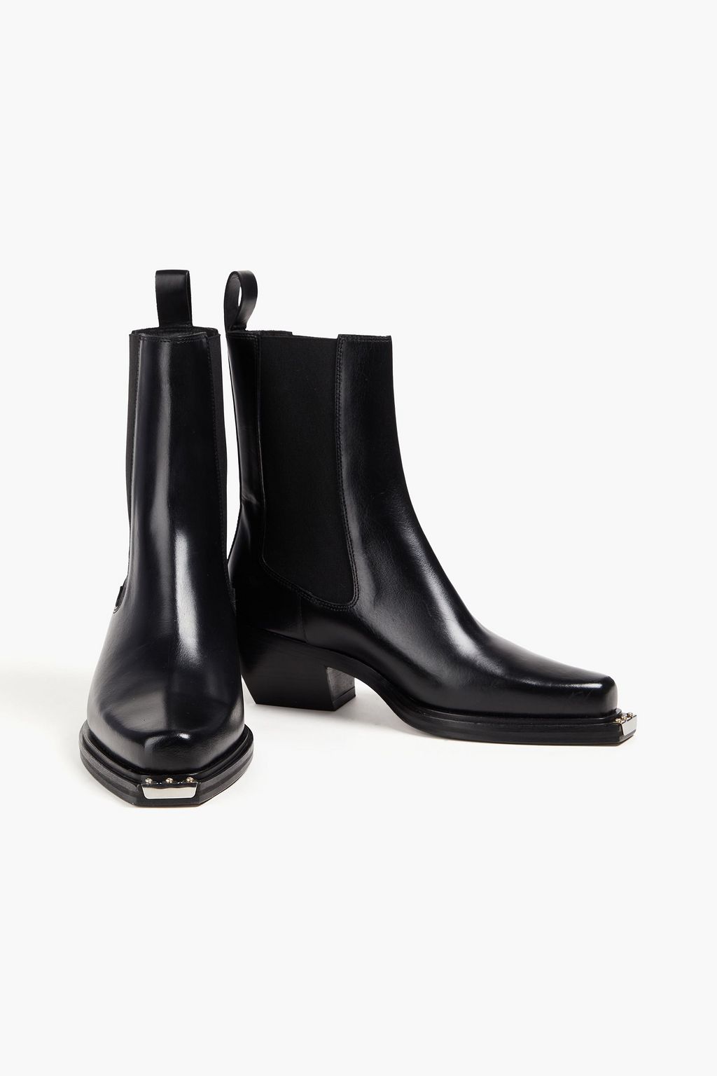 SANDRO Embellished leather ankle boots