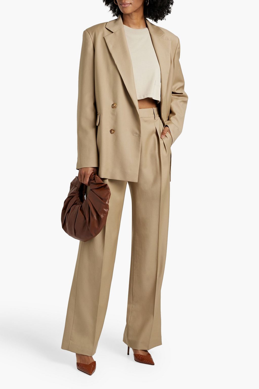 LOULOU STUDIO Donau double-breasted wool-twill blazer