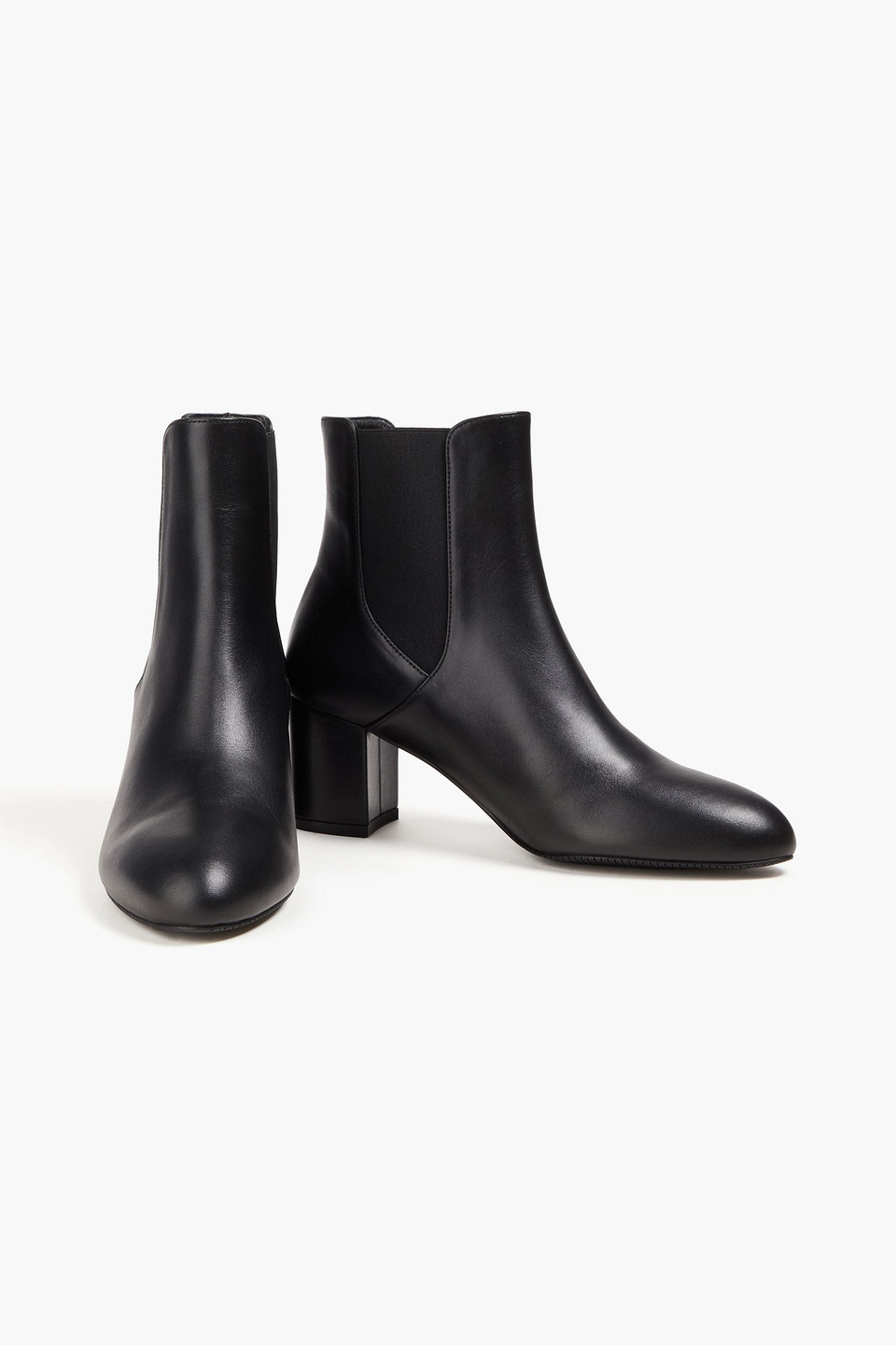 Stuart Weitzman Yuliana 60 Leather Chelsea Boots In Black