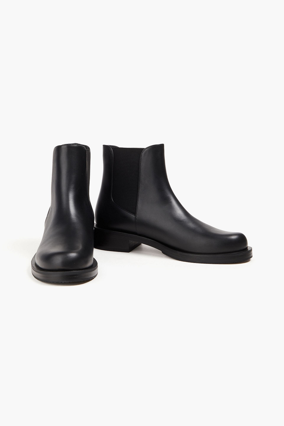 Stuart Weitzman Leather Chelsea Boots In Black