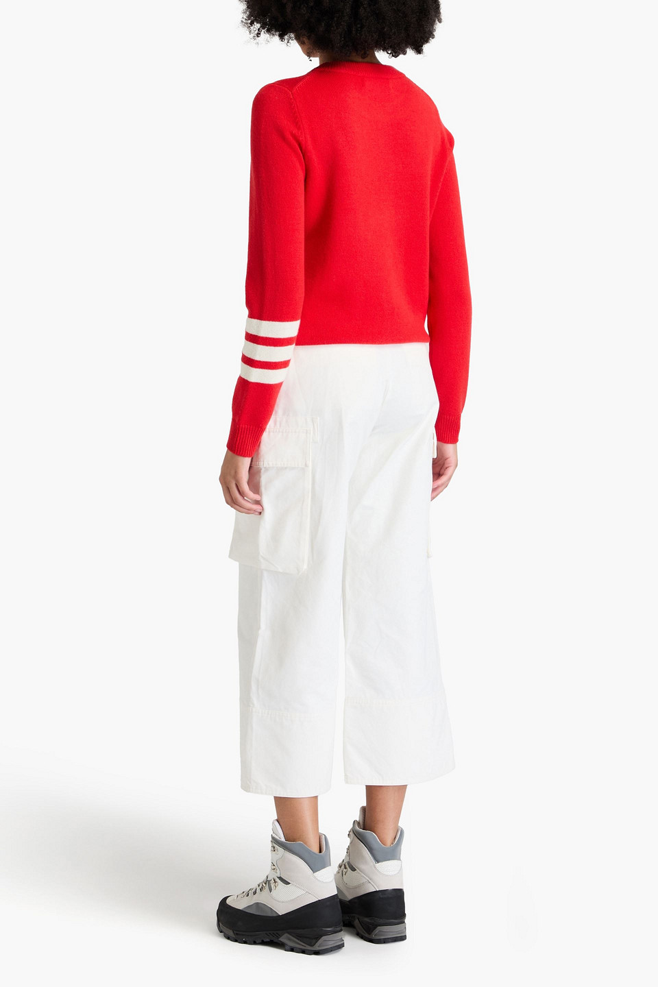 CHINTI & PARKER INTARSIA WOOL AND CASHMERE-BLEND SWEATER