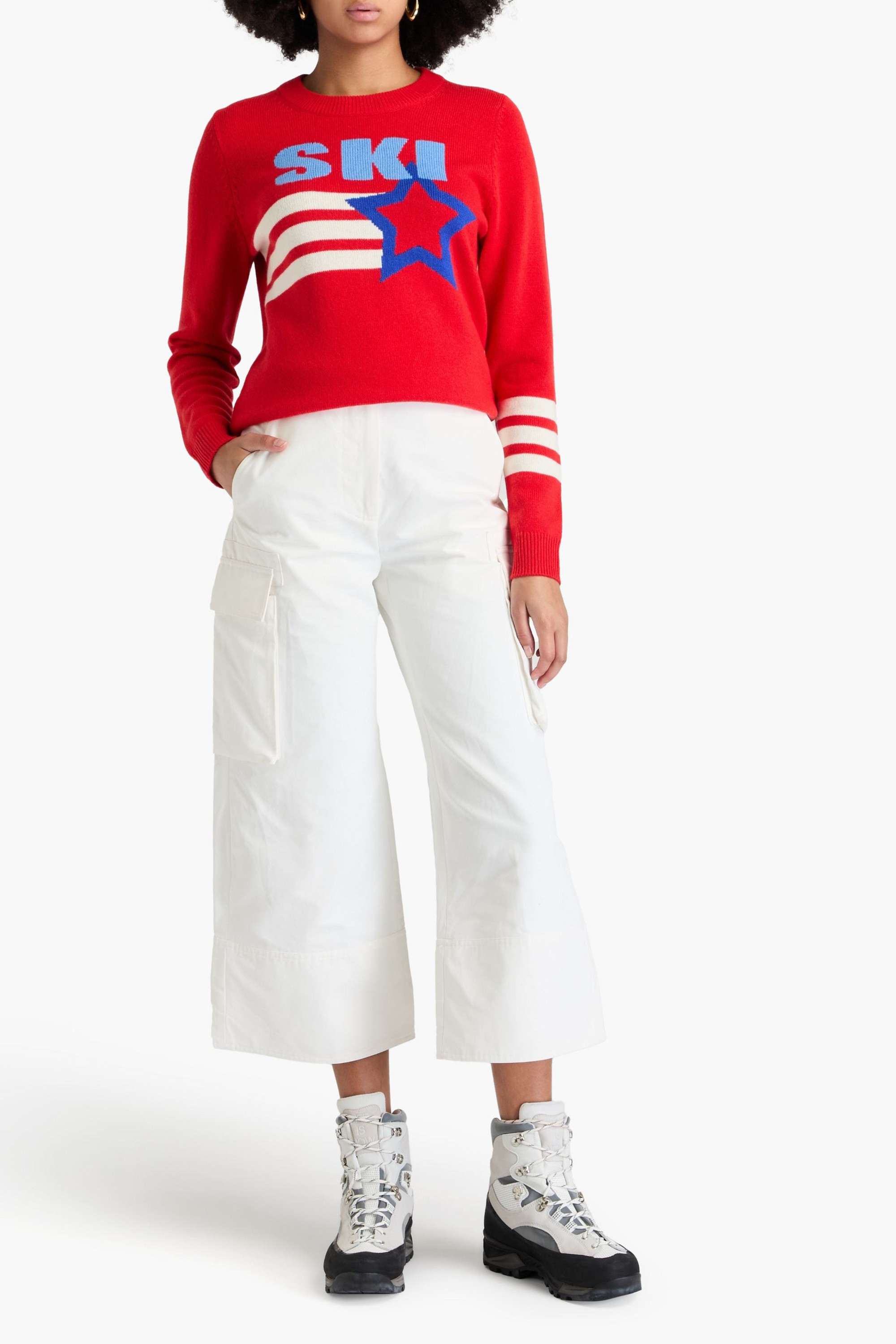 CHINTI & PARKER Intarsia wool and cashmere-blend sweater