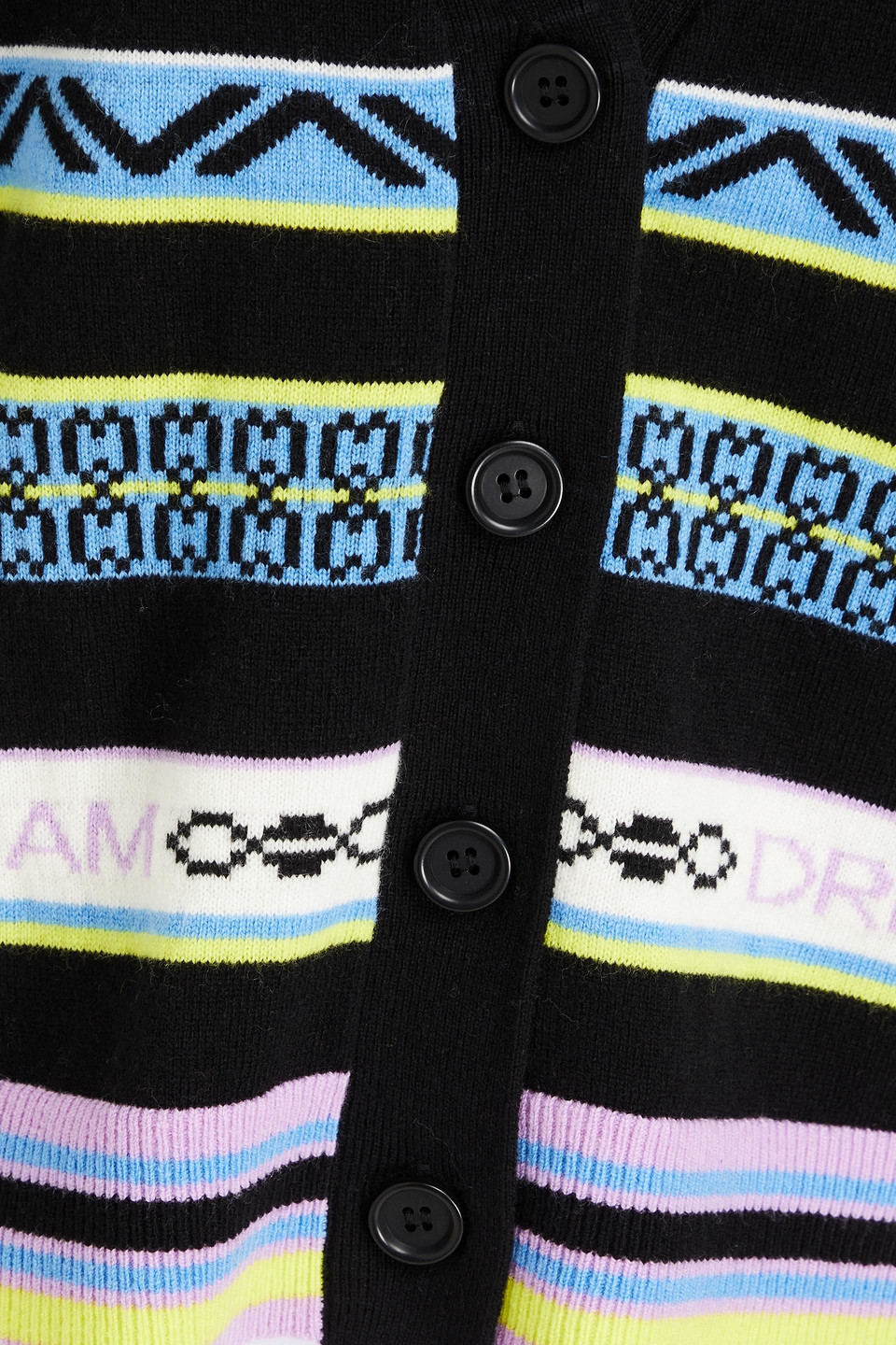 CHINTI & PARKER INTARSIA WOOL AND CASHMERE-BLEND CARDIGAN