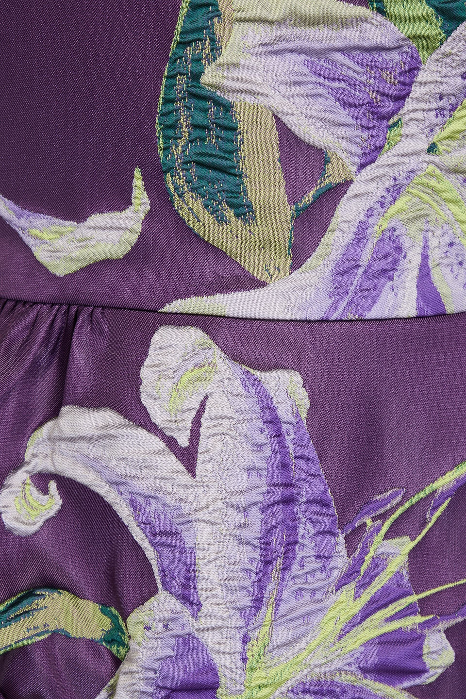 Marchesa Notte One Shoulder Drape Midi Dress In Purple