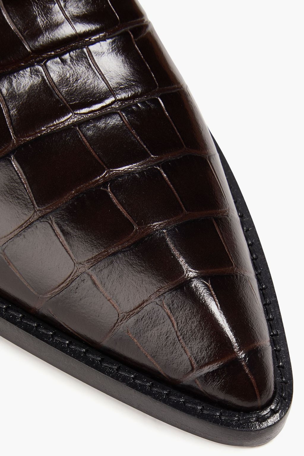 VICTORIA BECKHAM Croc-effect leather ankle boots