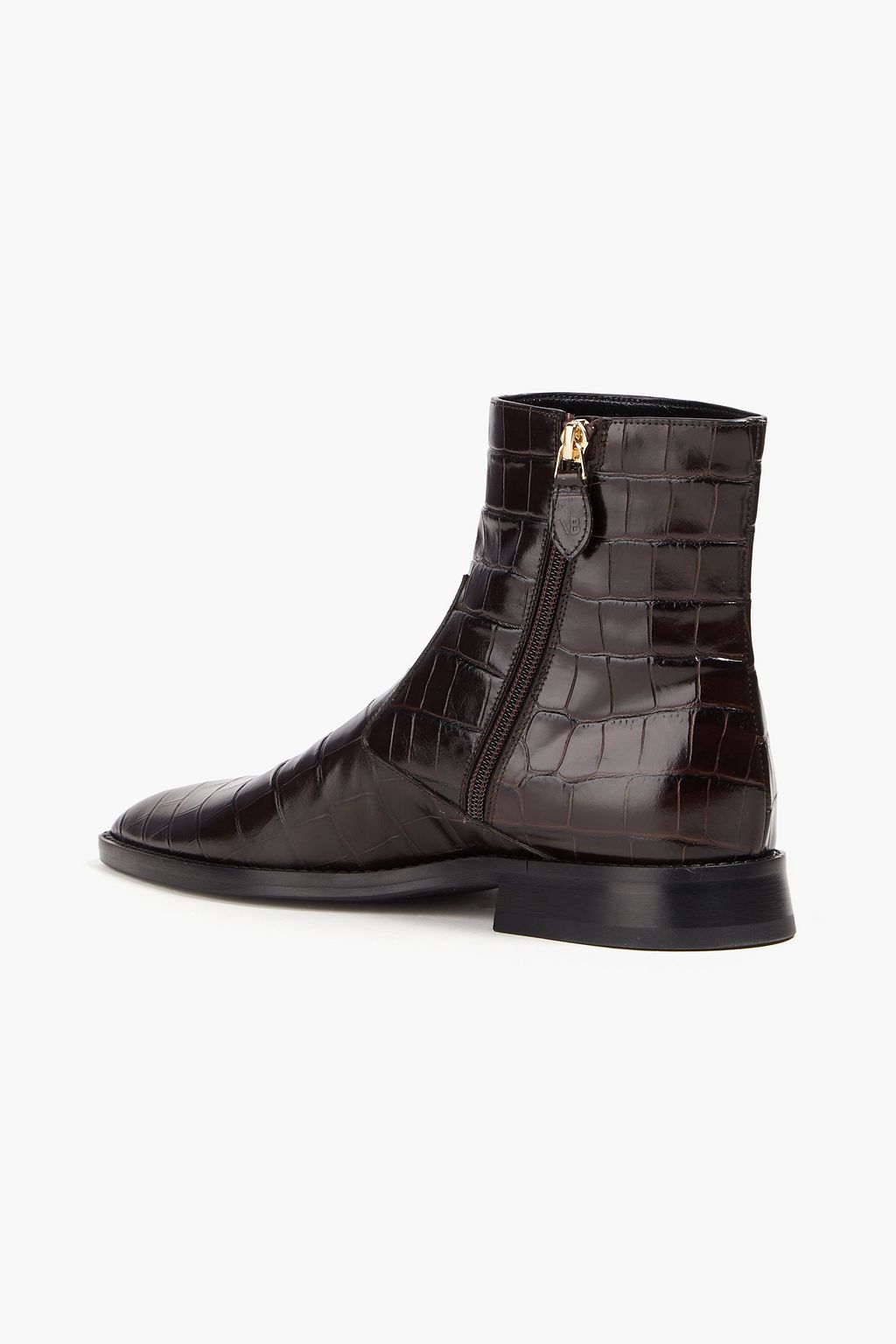 VICTORIA BECKHAM Croc-effect leather ankle boots