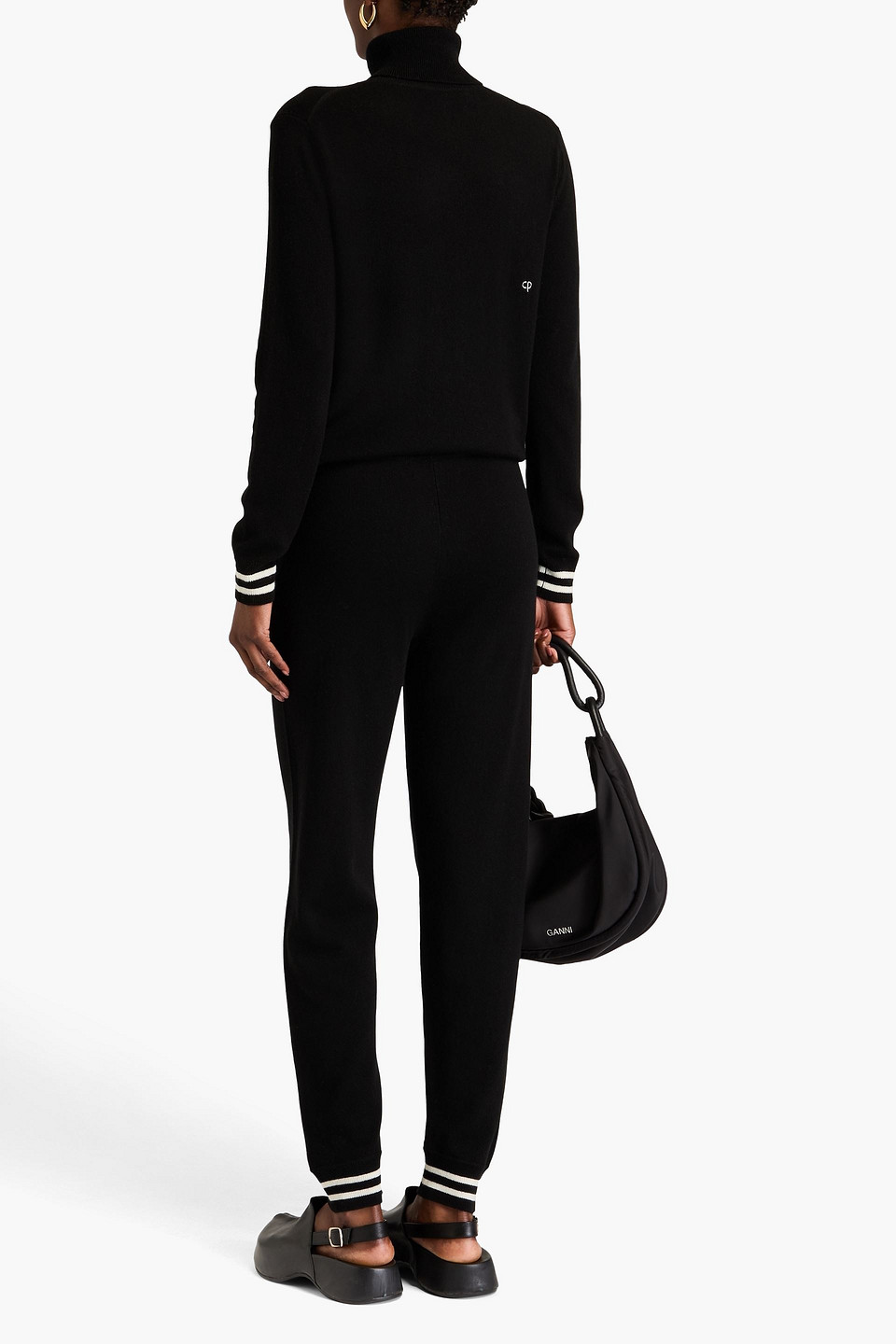 CHINTI & PARKER WOOL AND CASHMERE-BLEND TRACK PANTS