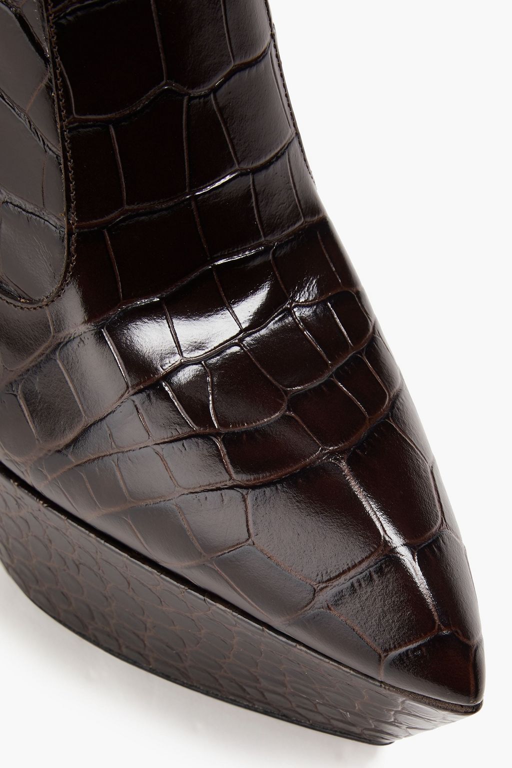 VICTORIA BECKHAM Croc-effect leather platform boots