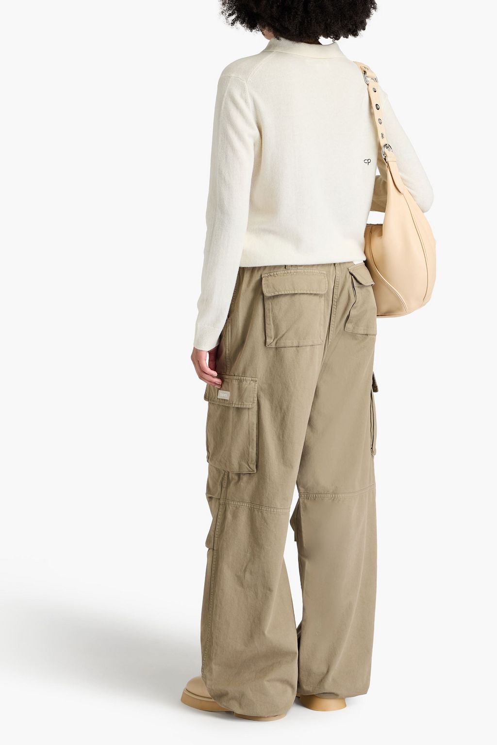 CHINTI & PARKER Nico two-tone wool and cashmere-blend polo sweater
