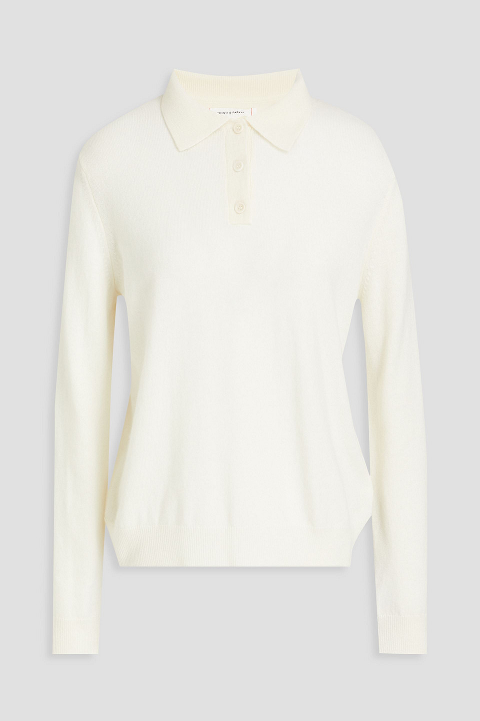 Chinti & Parker Wool And Cashmere-blend Polo Sweater In Cream
