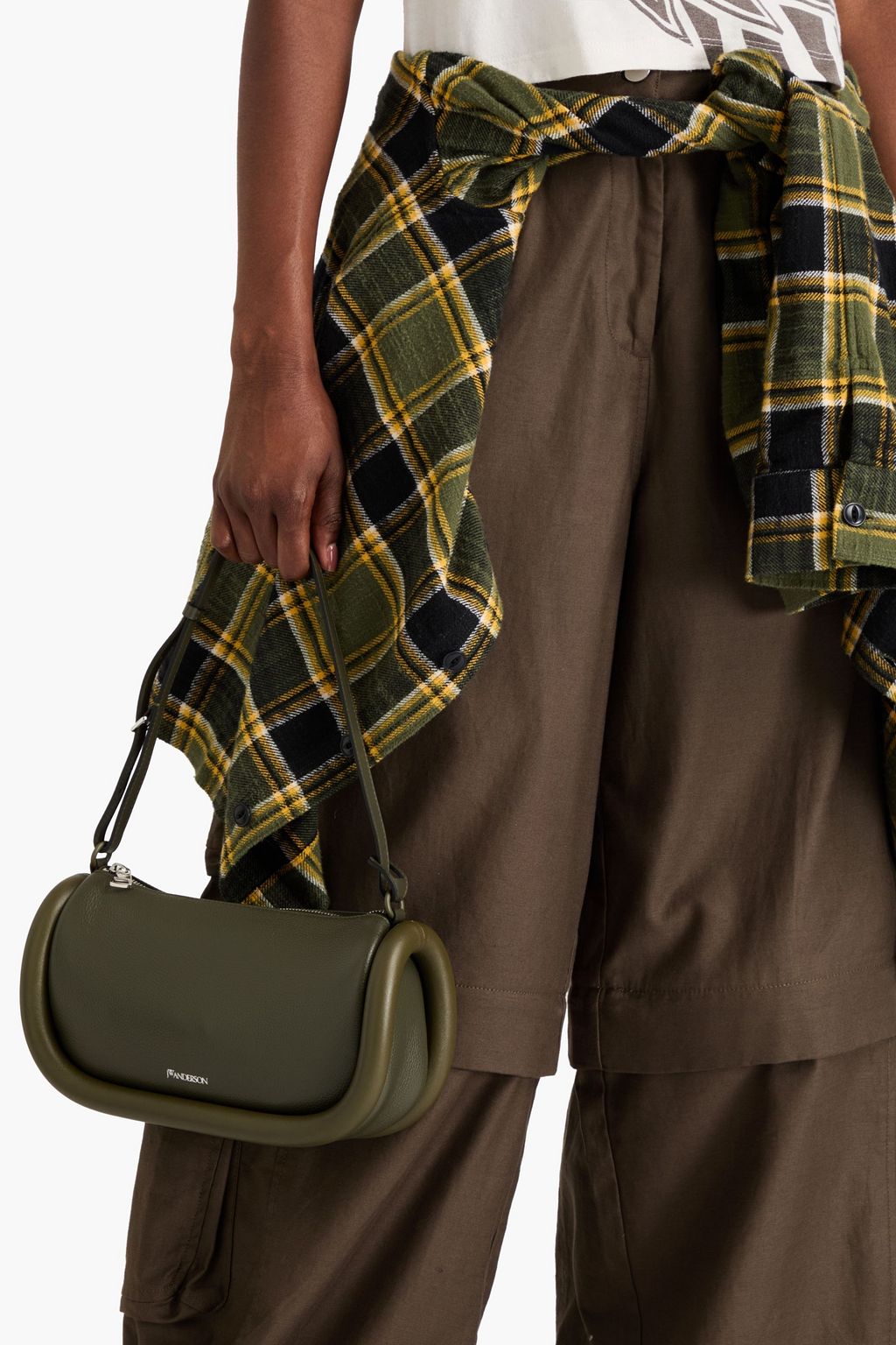 JW ANDERSON The Bumper pebbled-leather shoulder bag