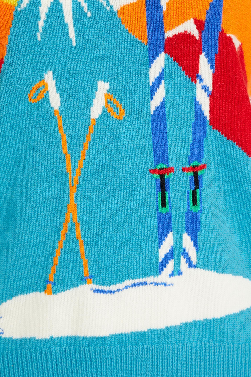 CHINTI & PARKER INTARSIA WOOL AND CASHMERE-BLEND SWEATER