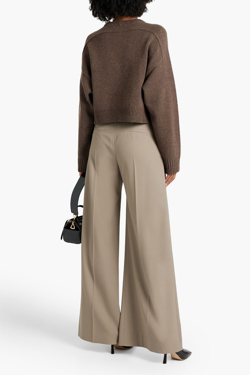 LOULOU STUDIO Cropped wool and cashmere-blend sweater
