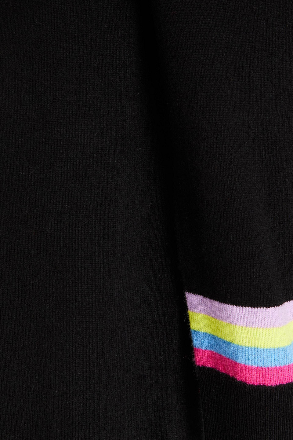 Chinti & Parker Striped Wool And Cashmere-blend Turtleneck Sweater In Black