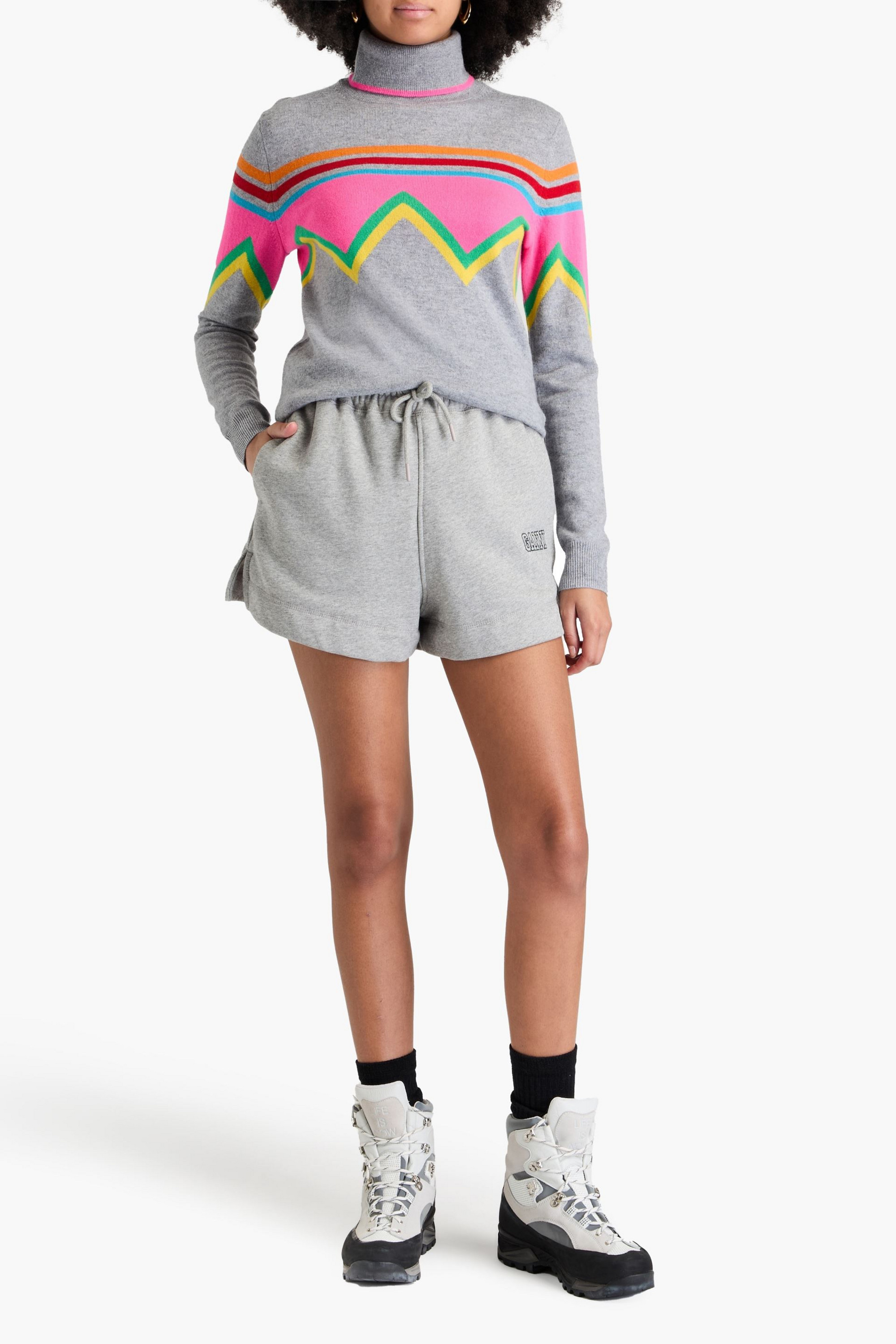 CHINTI & PARKER Intarsia wool and cashmere-blend turtleneck sweater