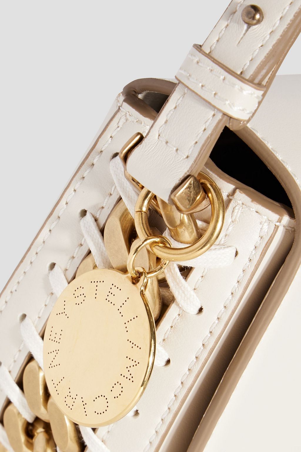 STELLA MCCARTNEY Frayme chain-embellished faux leather shoulder bag