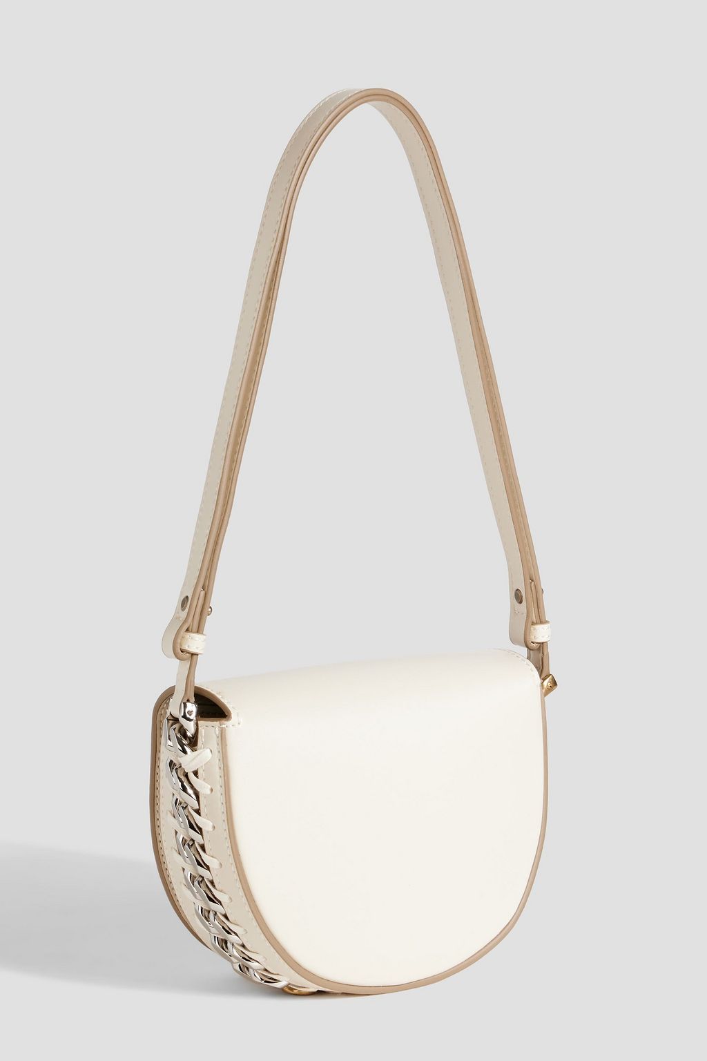 STELLA MCCARTNEY Frayme chain-embellished faux leather shoulder bag