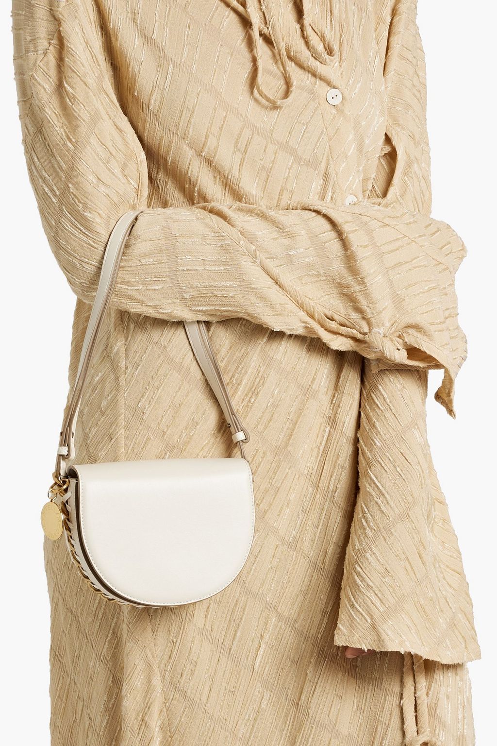 STELLA MCCARTNEY Frayme chain-embellished faux leather shoulder bag