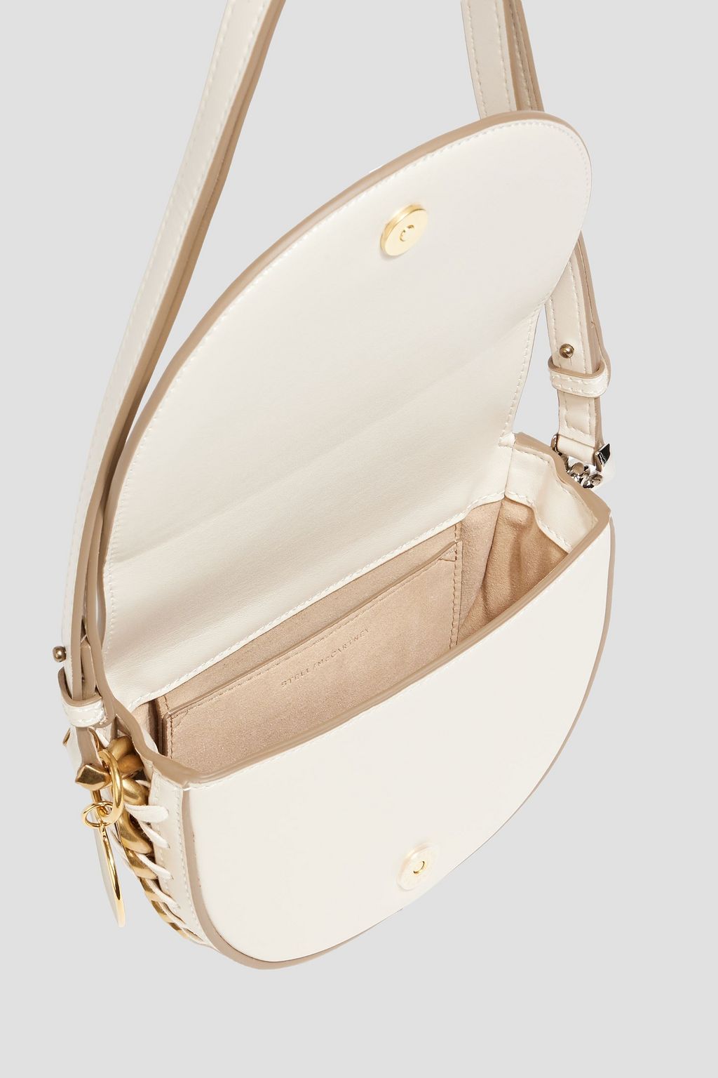 STELLA MCCARTNEY Frayme chain-embellished faux leather shoulder bag
